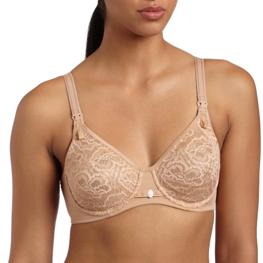 NEW Anita Underwire Seamless Lace Underwire Nursing Clip Bra 5041 Nude Beige 722